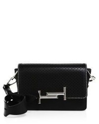 Tod's Double T Laser Cut Leather Crossbody Bag
