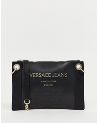 Versace Jeans Embossed Logo Cross Body Bag