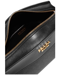 Prada Esplanade Small Textured Leather Shoulder Bag Black