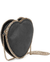 Stella McCartney Falabella Heart Crossbody Bag Black