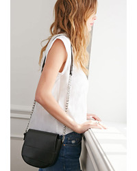 Forever 21 Faux Leather Flaptop Crossbody