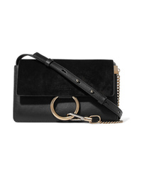 Chloé Faye Small Leather And Suede Shoulder Bag