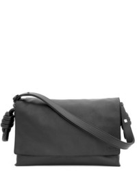 Loewe Flaco Knot Leather Crossbody Bag Black
