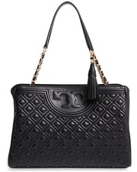 Tory Burch Fleming Leather Shoulder Bag Metallic