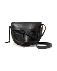 Loewe Gate Medium Smooth And Lizard Effect Leather Shoulder Bag