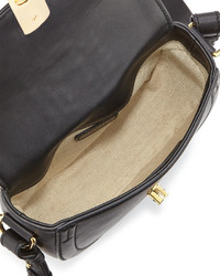 Altuzarra Ghianda Mini Woven Leather Saddle Bag Black