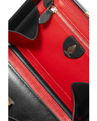 MARK CROSS Grace Small Textured Leather Box Shoulder Bag Black