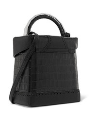 The Volon Great L Alice Laser Cut Croc Effect Leather Shoulder Bag