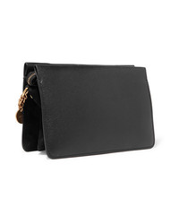 Givenchy Gv Textured Leather And Suede Shoulder Bag