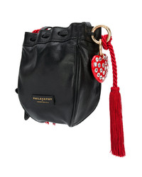 Philosophy di Lorenzo Serafini Heart Appliqu Shoulder Bag With Rope Tassel Strap