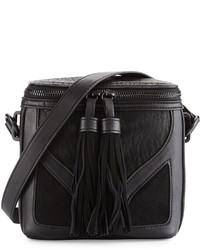 French Connection Heidi Faux Leather Crossbody Bag Black