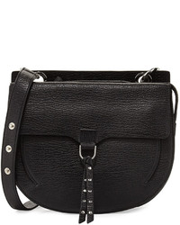 Rebecca Minkoff Jane Leather Saddle Crossbody Bag Black