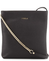 Furla Julia Leather Chain Crossbody Bag Black