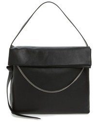 AllSaints Large Lafayette Leather Shoulder Bag Black
