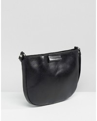 Asos Leather Clean Curved Edge Cross Body Bag