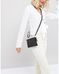 Oasis Leather Cross Body Bag In Black