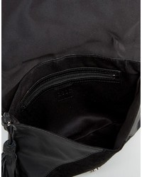 Asos Leather Envelope Cross Body Bag With Tassel