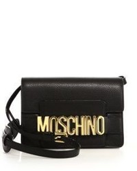 Moschino Logo Leather Crossbody Bag