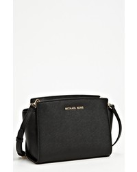 MICHAEL Michael Kors Michl Michl Kors Selma Medium Leather Shoulder Bag Black