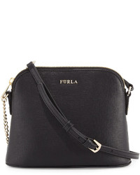 Furla Miky Chain Leather Crossbody Bag Onyx