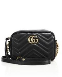 Gucci Mini Chevron Leather Camera Bag