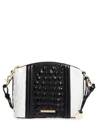 Brahmin Mini Duxbury Crane Leather Crossbody Bag Black