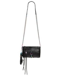 Rebecca Minkoff Mini Mac Always On Charging Leather Crossbody Bag Black