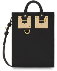 Sophie Hulme Nano Albion Leather Crossbody Bag Black