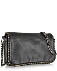 Pinko Neutrone Black Leather Crossbody Bag