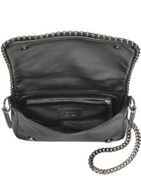 Pinko Neutrone Black Leather Crossbody Bag