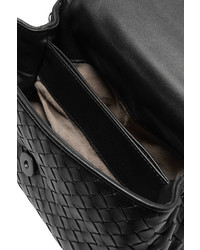 Bottega Veneta Olimpia Intrecciato Leather Shoulder Bag Black