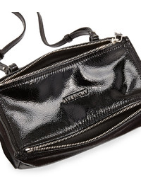Givenchy Pandora Mini Patent Leather Crossbody Bag Black