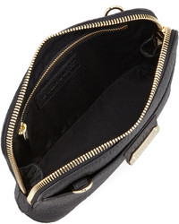Burberry Pebbled Leather Crossbody Bag Black