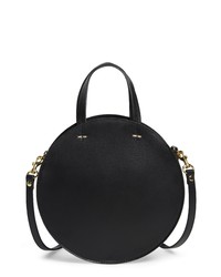 Clare V. Petit Alistair Leather Circular Crossbody Bag