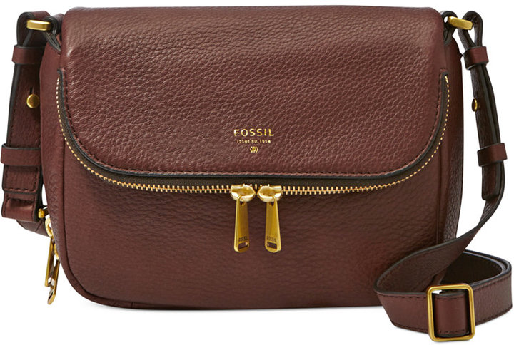 Fossil Preston Leather Small Flap Crossbody, $168 | Macy's | Lookastic