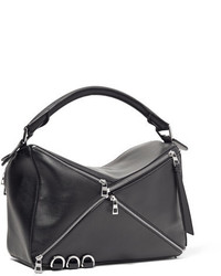Loewe Puzzle Leather Shoulder Bag Black