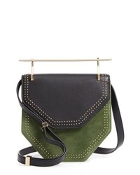 M2MALLETIE R Mini Amor Fati Leather Velvet Shoulder Bag