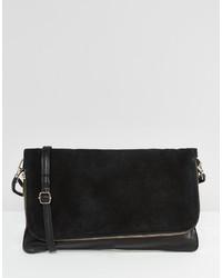 Warehouse Real Leather Fold Over Cross Body Bag