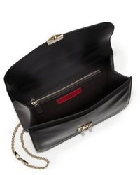 Valentino Rocklock Medium Leather Crossbody Bag