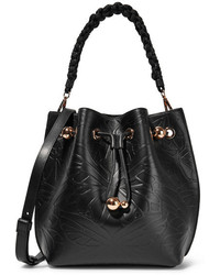 Sophia Webster Romy Butterfly Embossed Leather Shoulder Bag Black