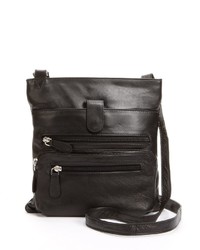 Rr Leather Zipper Leather Crossbody Bag