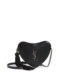 Saint Laurent Sac Coeur Leather Crossbody Bag
