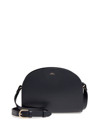 A.P.C. Sac Demi Lune Leather Crossbody Bag