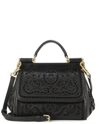 Dolce & Gabbana Sicily Mini Leather Crossbody Bag