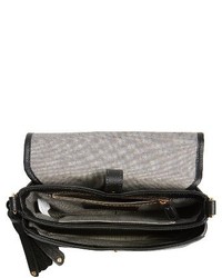 Marc Jacobs Small Courier Interlock Leather Crossbody Bag Black