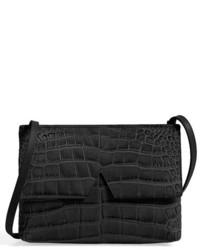 Vince Small Croc Embossed Leather Crossbody Bag