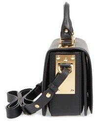 Sophie Hulme Small Finsbury Leather Crossbody Bag Black