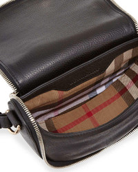 Burberry Small Leather Zip Crossbody Bag Black