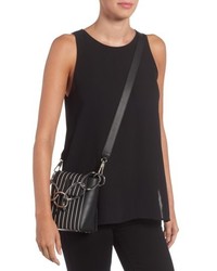 3.1 Phillip Lim Small Leigh Top Handle Leather Crossbody Bag Black
