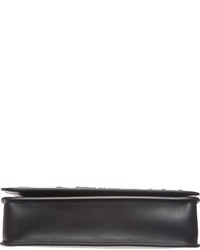 Givenchy Small Logo Debossed Leather Crossbody Bag Black